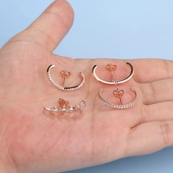 4 Pairs Suspender Earrings For Women CZ Ear Lobe Cuff Stud Earrings Minimalist Suspension Hoop Earring Set 4 Pairs Suspender Earrings For Women CZ Ear Lobe Cuff Stud Earrings Minimalist Suspension Hoop Earring Set